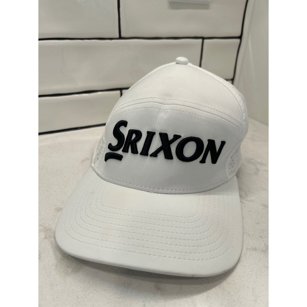 Srixon Golf Hat Men's OSFA White Perforated Performance Snapback Cap Golf